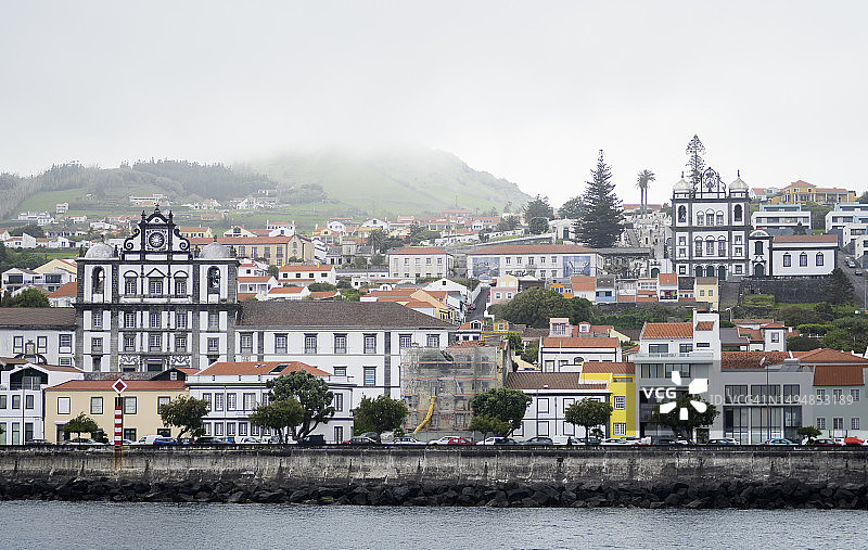 葡萄牙亚速尔群岛法亚尔岛霍塔迷人海滨风光图片素材