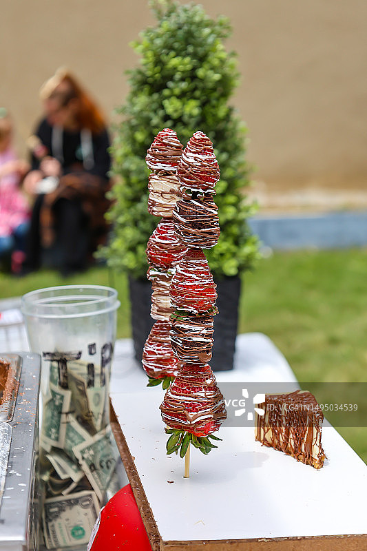 水果串和芝士蛋糕串图片素材