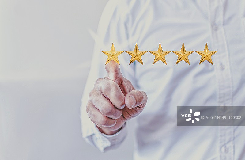 商人给出五星评级图片素材