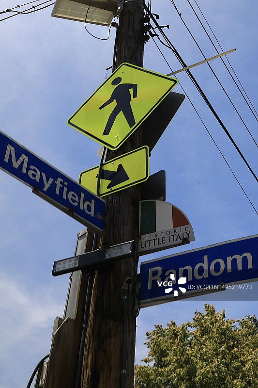 小意大利社区指示牌图片素材