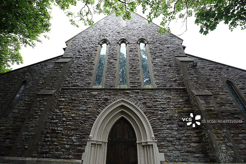 老教堂的石材立面图片素材