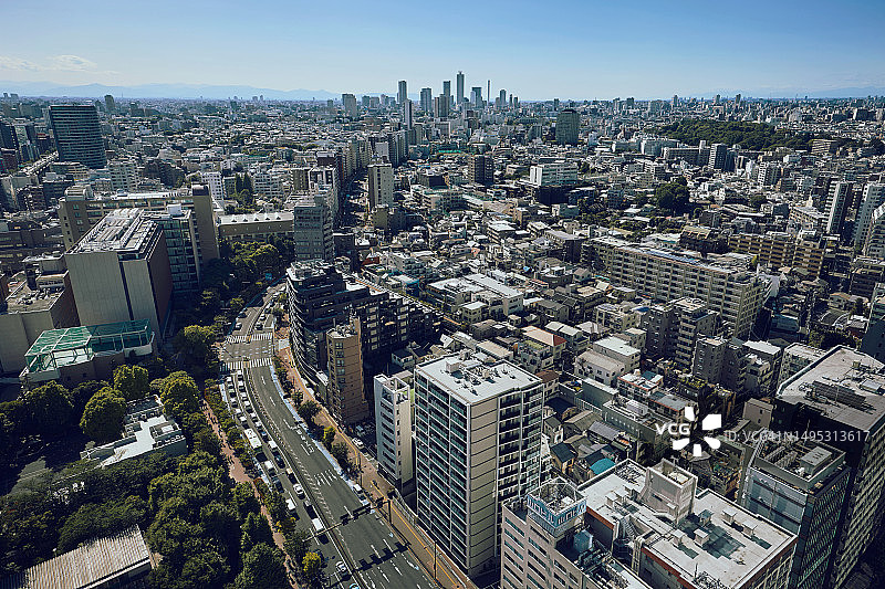 东京城市白天的天际线图片素材