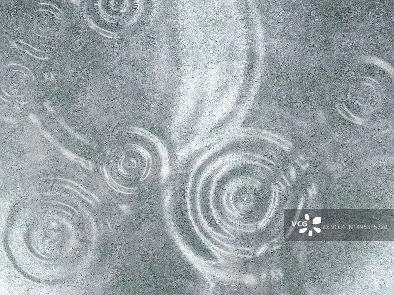 水面同心圆水滴全画幅图片素材