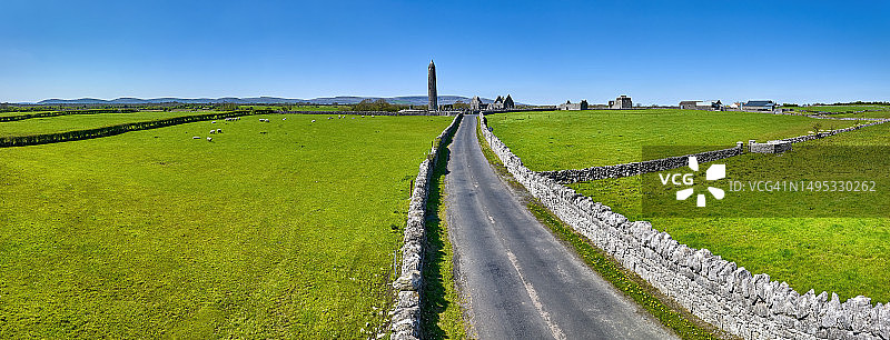 爱尔兰基尔马克多阿修道院遗址图片素材