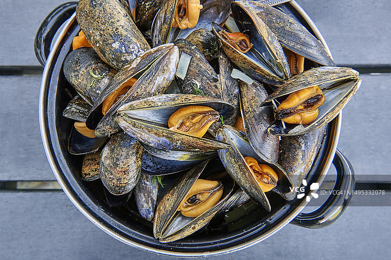 贻贝菜肴图片素材