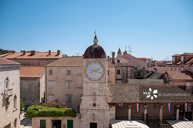 联合国教科文组织特罗吉尔遗址和钟楼景观，克罗地亚图片素材