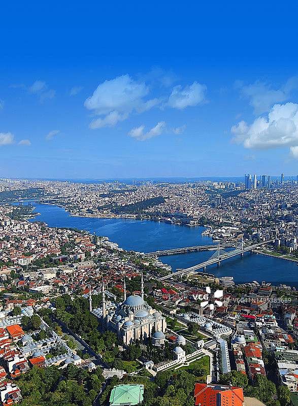 土耳其伊斯坦布尔金角湾博斯普鲁斯海峡图片素材