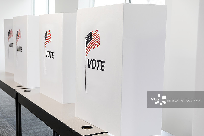 投票站内投票亭已准备就绪图片素材