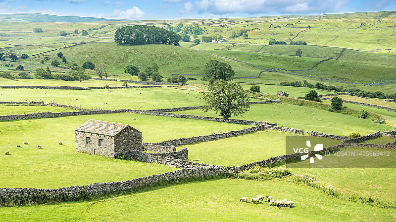 约克郡谷地国家公园，英格兰约克郡图片素材