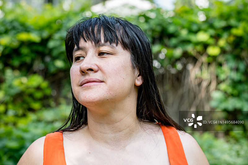 特写肖像中的内在美图片素材