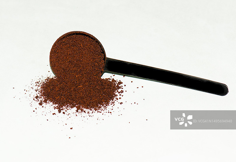 咖啡豆和量勺图片素材
