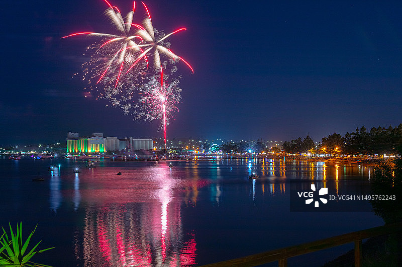 烟花：林肯港金枪鱼节，艾尔半岛，南澳大利亚图片素材