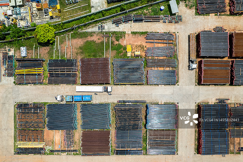 石油工业仓库航拍图图片素材