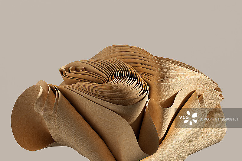 抽象的木制扭曲形状图片素材