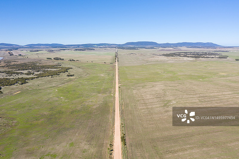南澳大利亚艾尔半岛库尔塔农场泥路图片素材