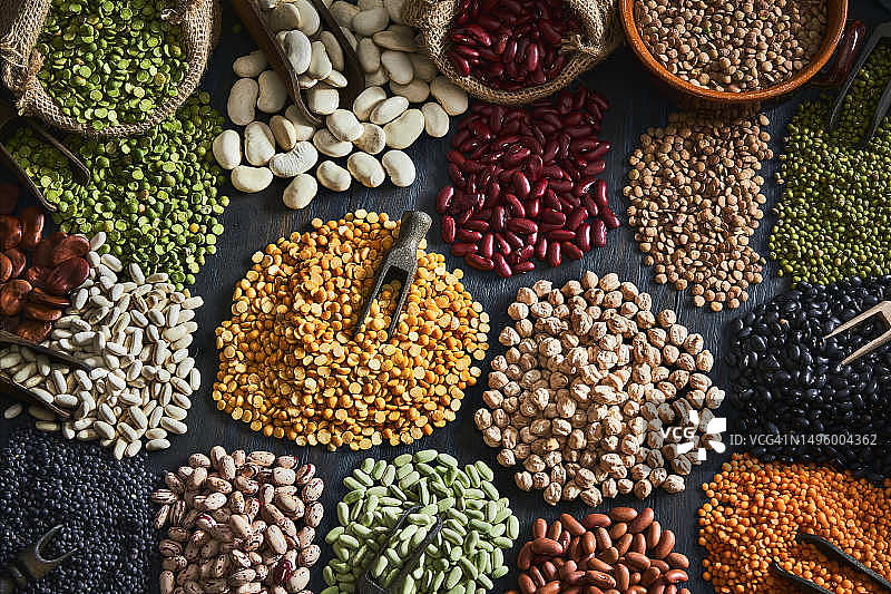 各种干豆俯视图图片素材