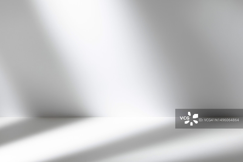 空摄影棚内部，阳光窗户照明舞台光影图片素材