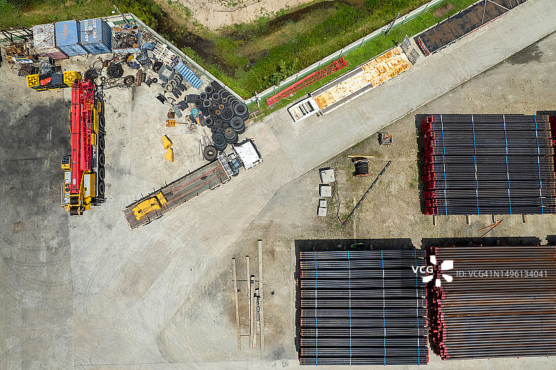 石油工业仓库航拍图图片素材