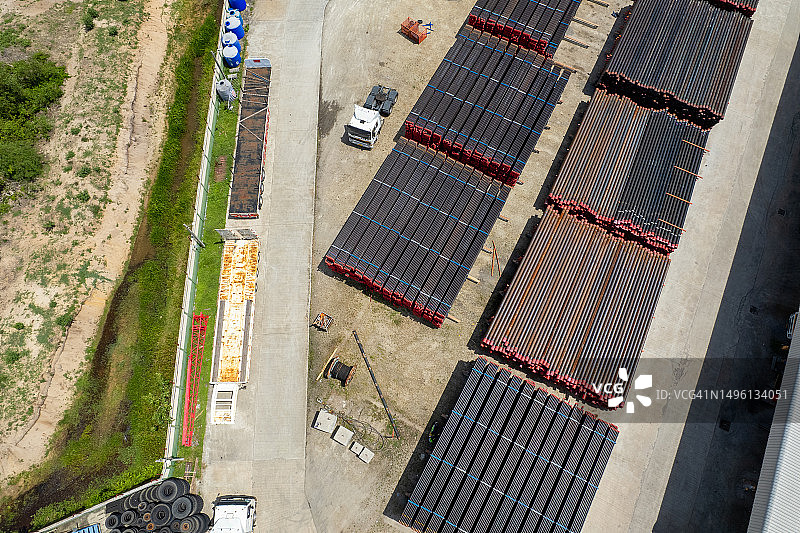 石油工业仓库航拍图图片素材