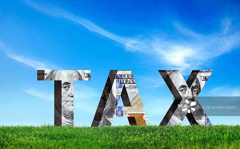 赚钱和纳税商业概念图片素材