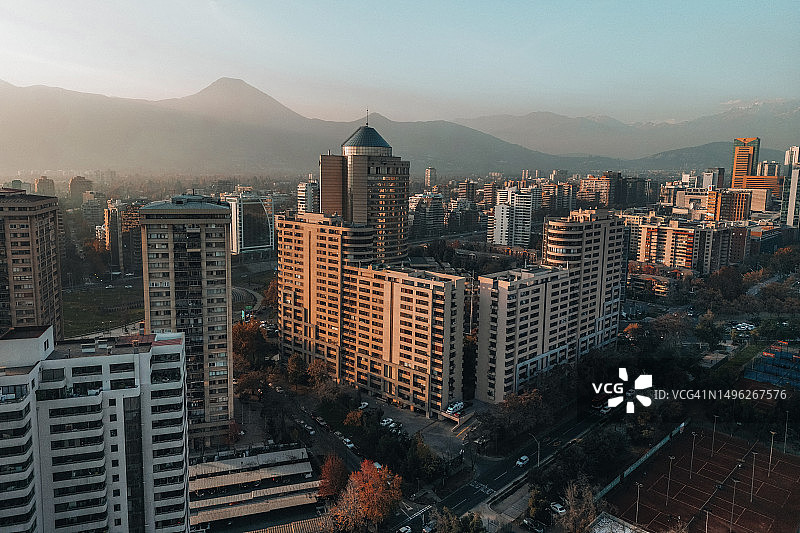智利圣地亚哥城市风光图片素材