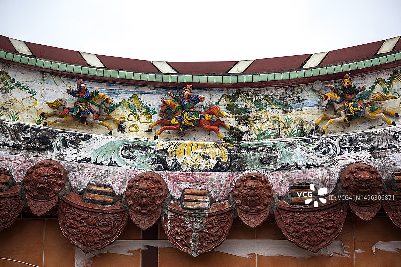 闽南古建筑屋脊装饰图片素材