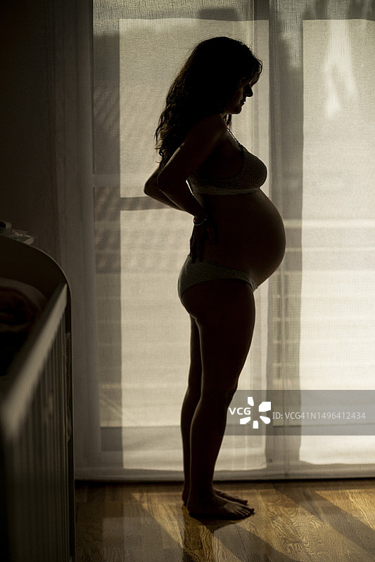 孕妇剪影图片素材