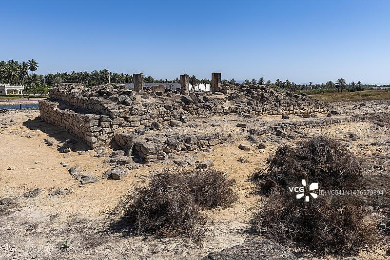 阿曼塞拉莱的Al-Baleed考古公园，联合国教科文组织遗址，乳香贸易港口图片素材