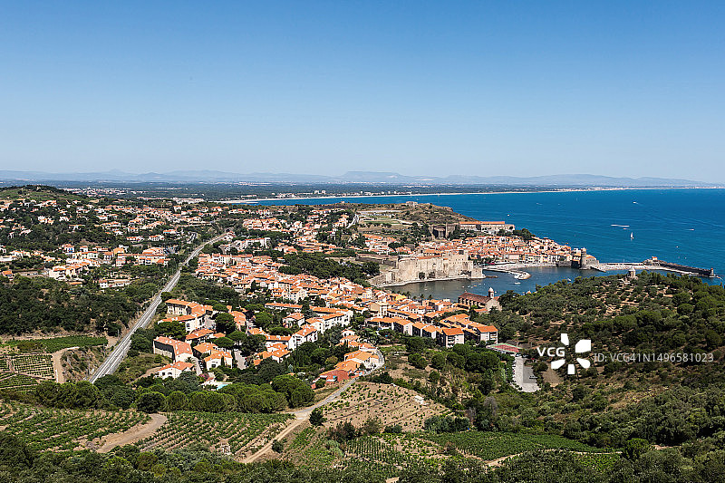 法国南部的历史村庄（韦梅耶海岸）图片素材