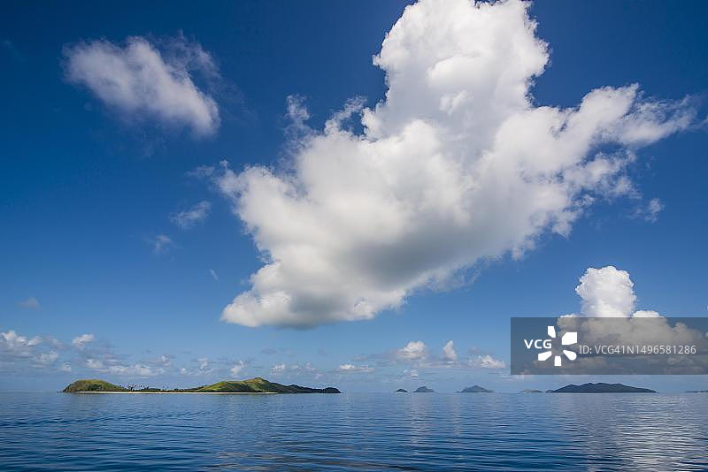 斐济马马努卡群岛的平静海面图片素材