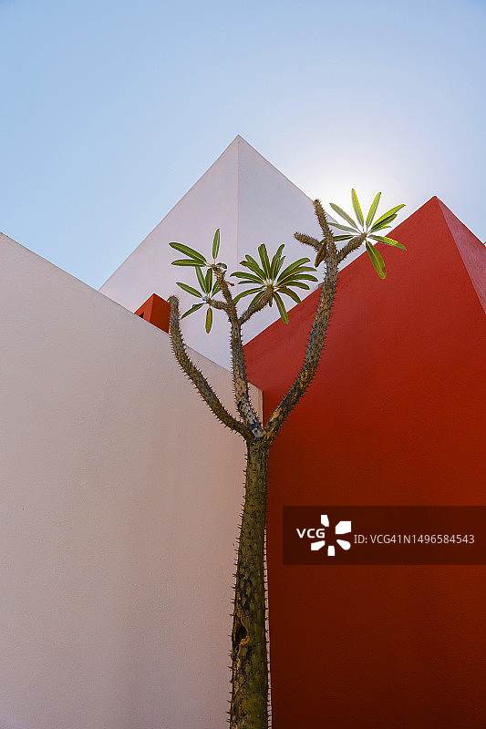 彩色建筑的角落细节图片素材