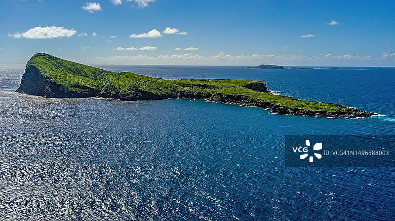 毛里求斯北部炮手角岛航拍图片素材