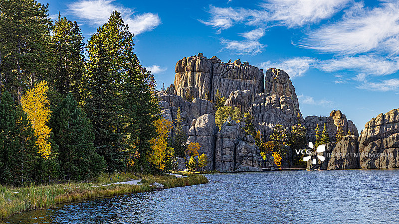 美国南达科他州海边岩石全景图片素材