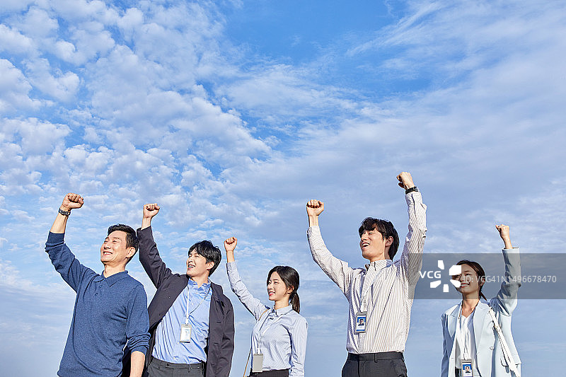 团队合作：合作、商业，商业人士，决心，信心，奋斗，欢呼图片素材