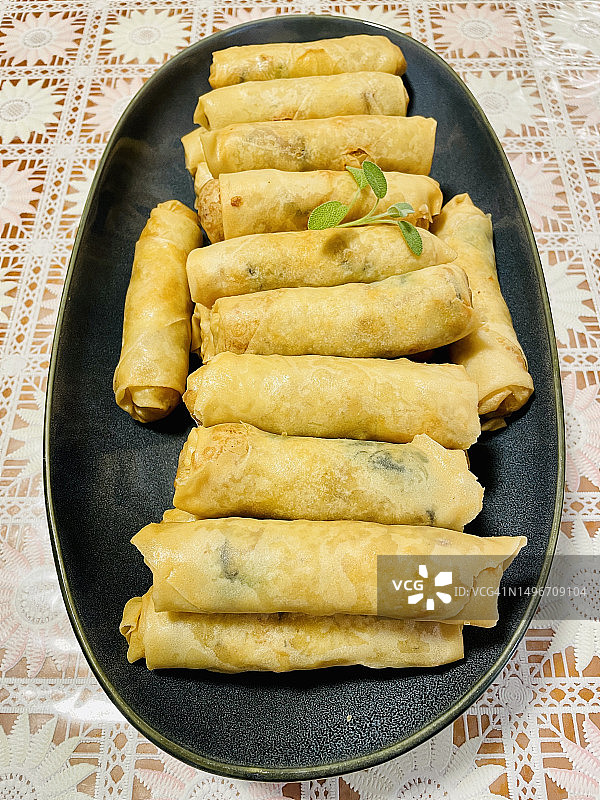 盘中煎饺特写，澳大利亚新南威尔士州圣克莱尔图片素材