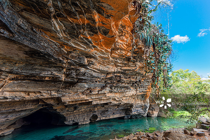 巴西伊拉夸拉海中岩层美景图片素材