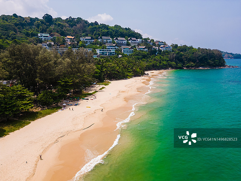 普吉岛奈通海滩航拍图片素材