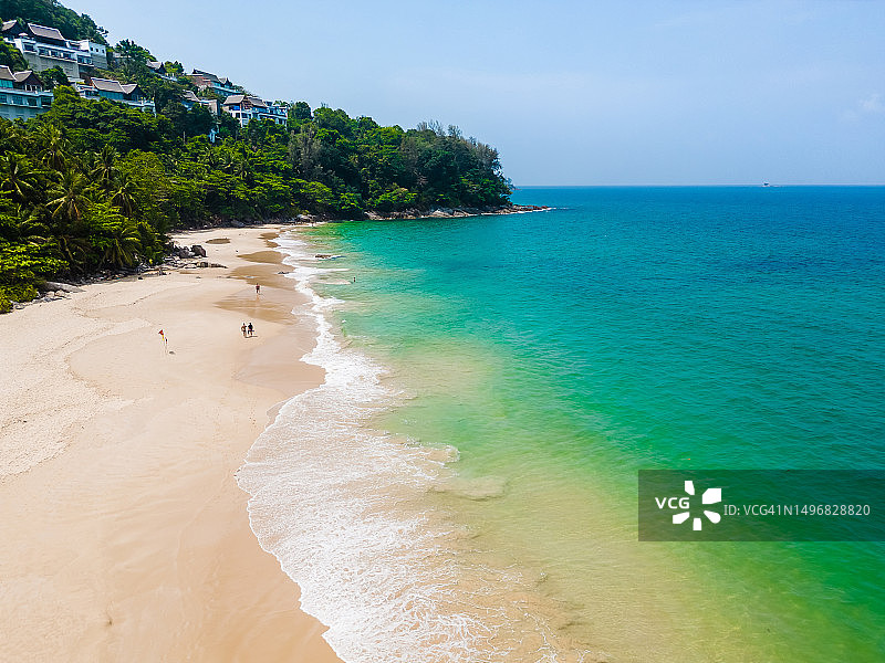 普吉岛奈通海滩航拍图片素材