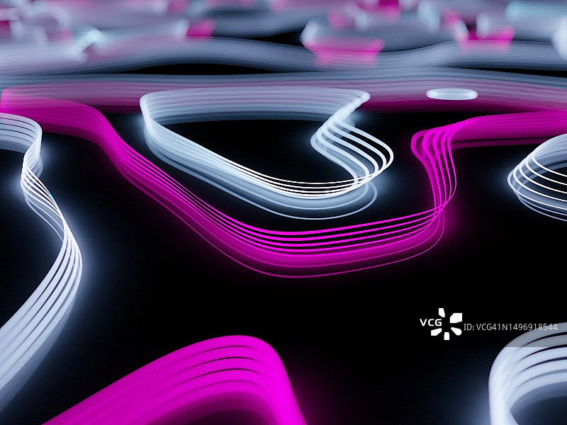 抽象网络与数据光迹图片素材
