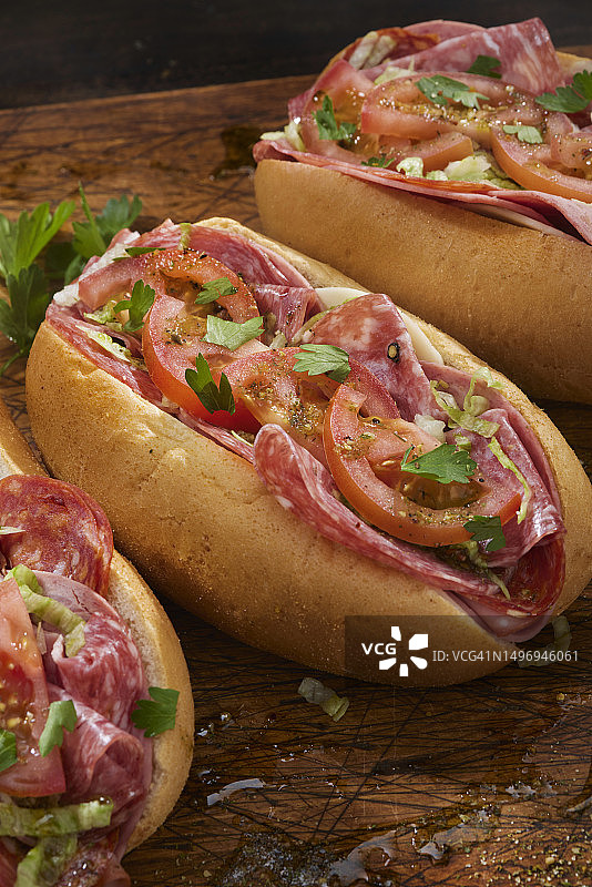 意大利碎肉三明治图片素材