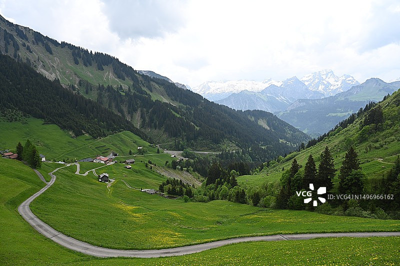 奥地利法希纳山脉风景图片素材