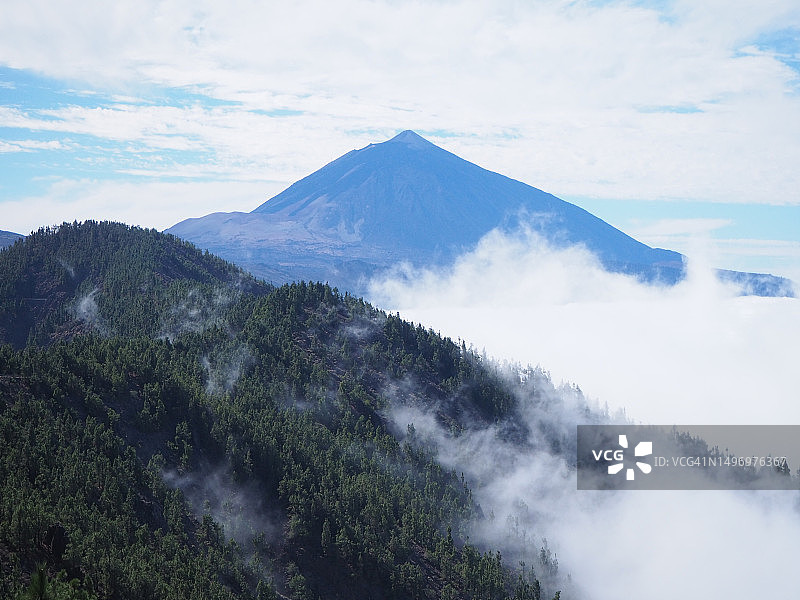 西班牙泰德国家公园的火山山景图片素材