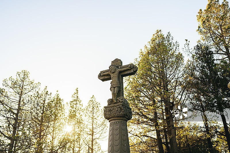 加纳利群岛内韦斯峰的十字架图片素材
