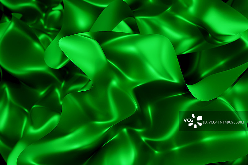 未来主义绿色光面背景3D图案图片素材