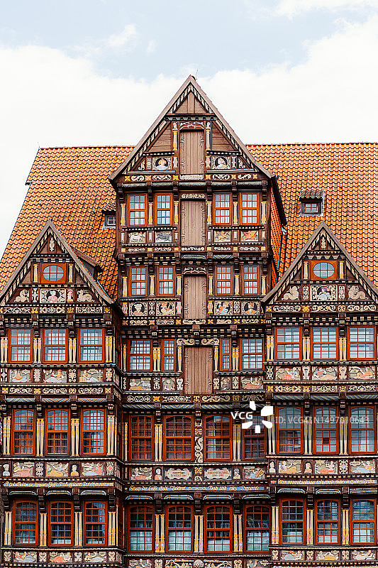 德国希尔德斯海姆集市广场的韦德金德楼图片素材