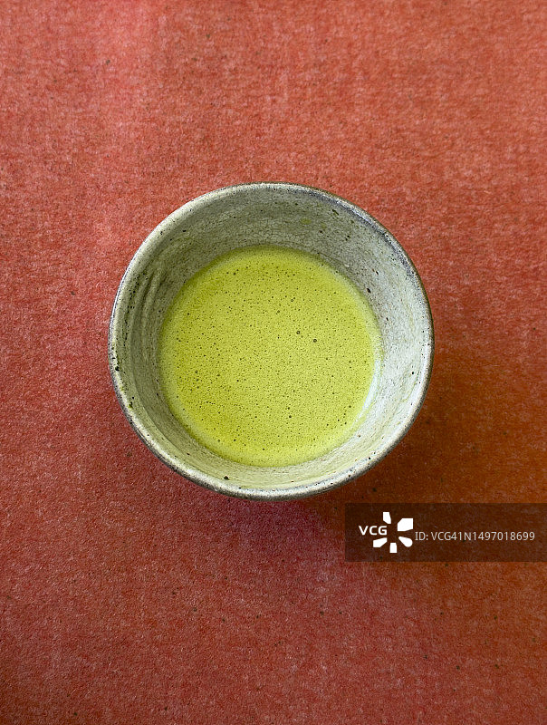 杯中抹茶俯视图图片素材
