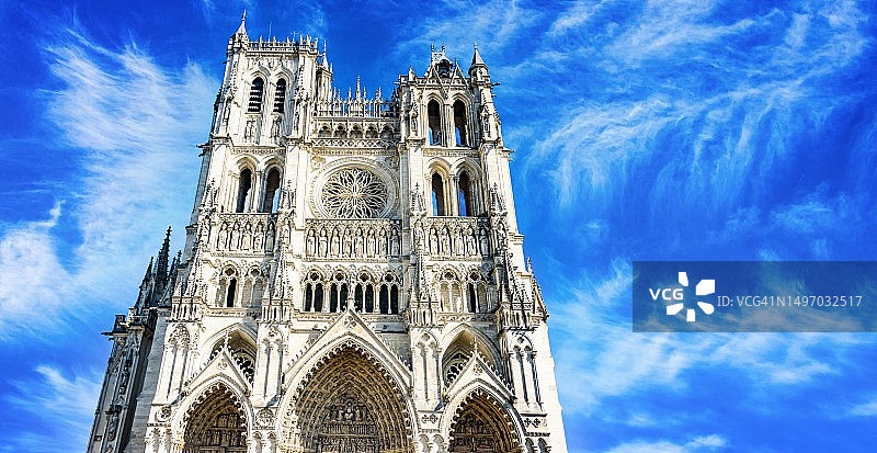 法国亚眠圣母大教堂图片素材