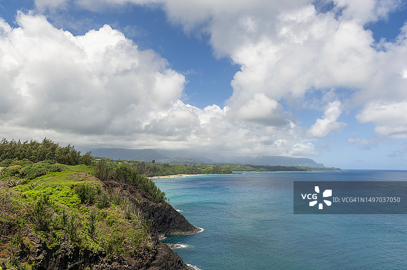 夏威夷考艾岛北岸景色图片素材