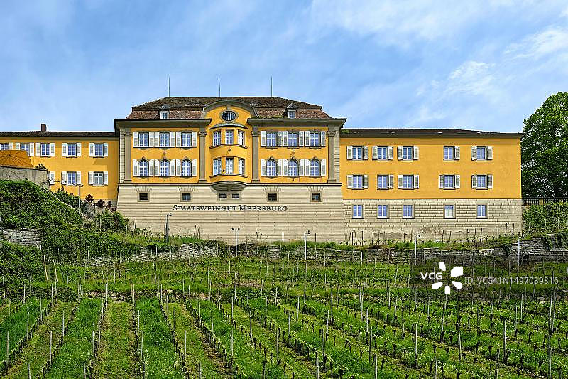德国巴登-符腾堡州梅尔斯堡的国立葡萄酒庄园图片素材