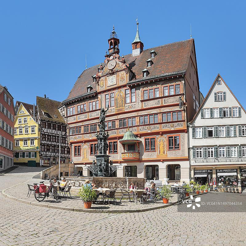 图宾根市政厅，德国巴登-符腾堡州图片素材